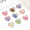 19*21mm 4pcs Acrylic Transparent Sandwich Candy Beads Love Heart Suger Beads For Jewelry Making DIY Charm Decoration