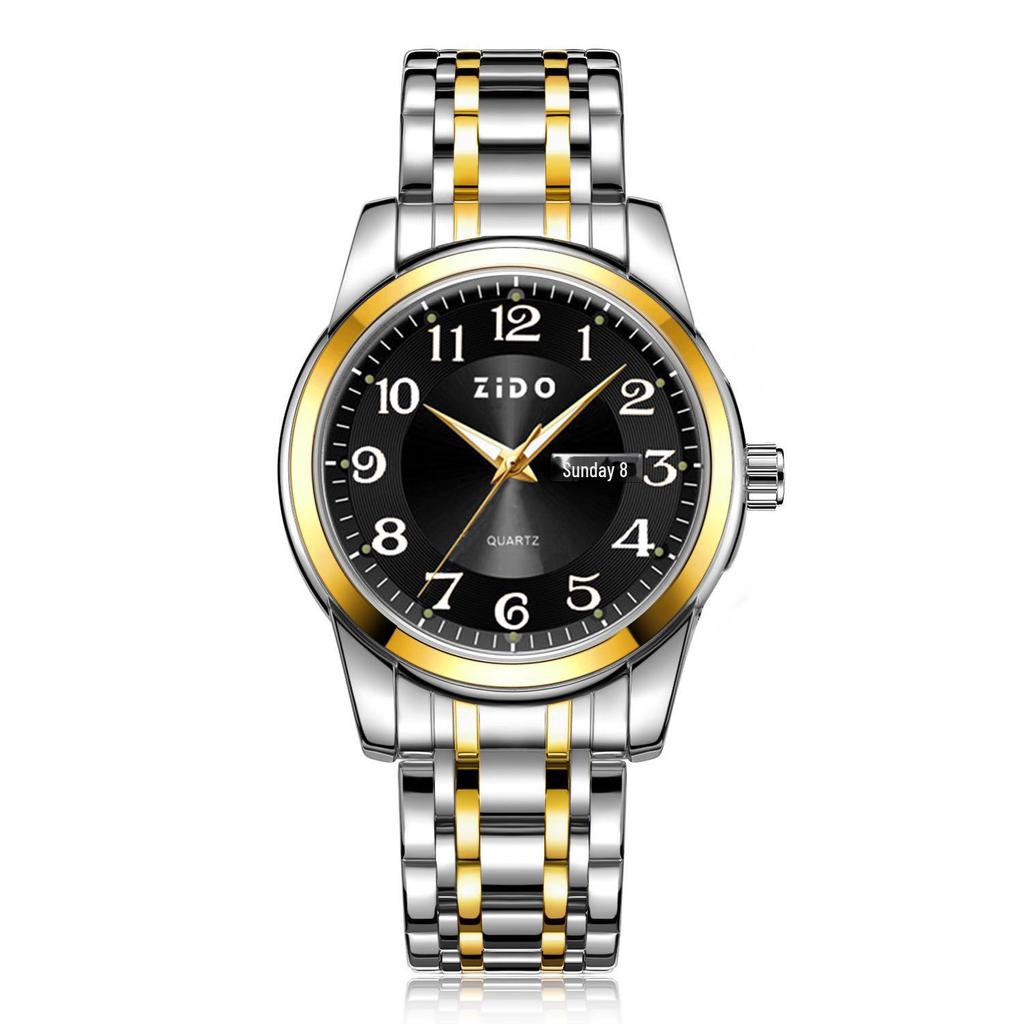 Zido роскошные кварцевые водонепроницаемые мужские часы с крупными цифрами для пожилых людей