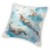 Cute Sea Otter Pillowcase Polyester Linen Velvet Pattern Zip Decor Pillow Case Room Cushion Cover