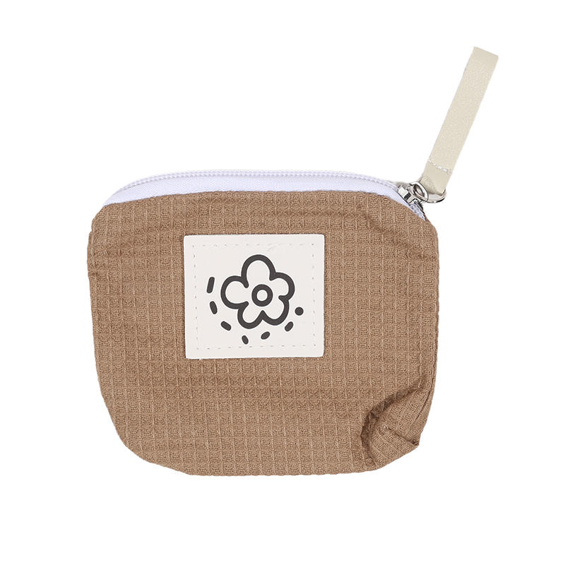 1 шт. Милый простой вафельный кошелек для ключей, помады, кошелек для карточек, чехол, модный женский кошелек на молнии с принтом