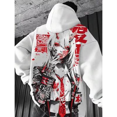 Японское Аниме 3D Принт Худи Мужчины Женщины Мода Сексуальный Самурайский Спортивный Костюм Повседневное Худи Толстовка Одежда Осень Зима Y2k Пальто