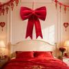 Подвеска-бант Бархатная красная Рождественское украшение Подвесной орнамент Праздничные вечеринки Дом Офис Праздничный подарок Аксессуар для вечеринки