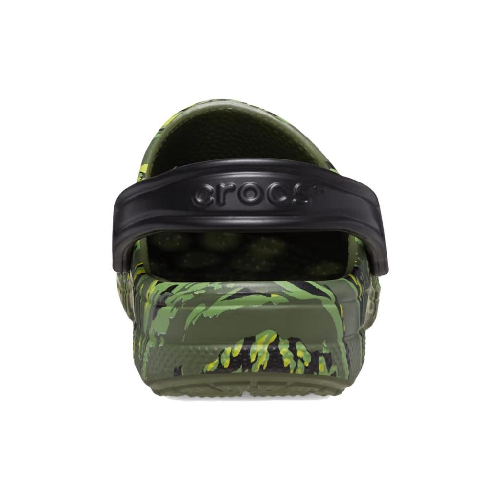 Crocs Breathable Round Toe Thick Sole Clogs Unisex Footwear Camouflage-Green 206230-9CX