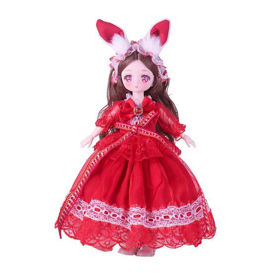 30CM 1/6 Ball Jointed Doll with Clothes Princess Lolita Dress BJD Doll Collectable Posable Action Figure Dress Up Doll Toy Girls Birthday Gift