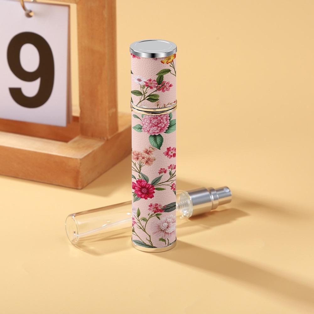 Пульверизатор из ПУ кожи, Флакон-атомайзер для цветочных духов, Контейнер для аромата с ультрадисперсным распылением, Для путешествий