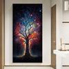 Темный лес Дерево жизни Картина на холсте Настенная живопись Волшебный лесной пейзаж Плакаты и принты для крыльца Декор гостиной Cuadros