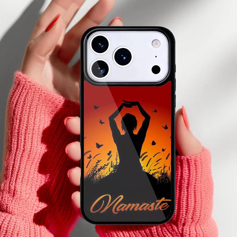Намасте Закат Индуистский Коврик для Йоги Чехол для Телефона для iPhone 17 Air 16e 15 14 13 Pro Max Задняя Крышка для 12 11 Pro Coque