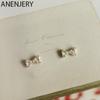 Zircon Bow Shape Stud Earrings For Women Simple Mini Korean Fashion Girl Jewelry Holiday Gift