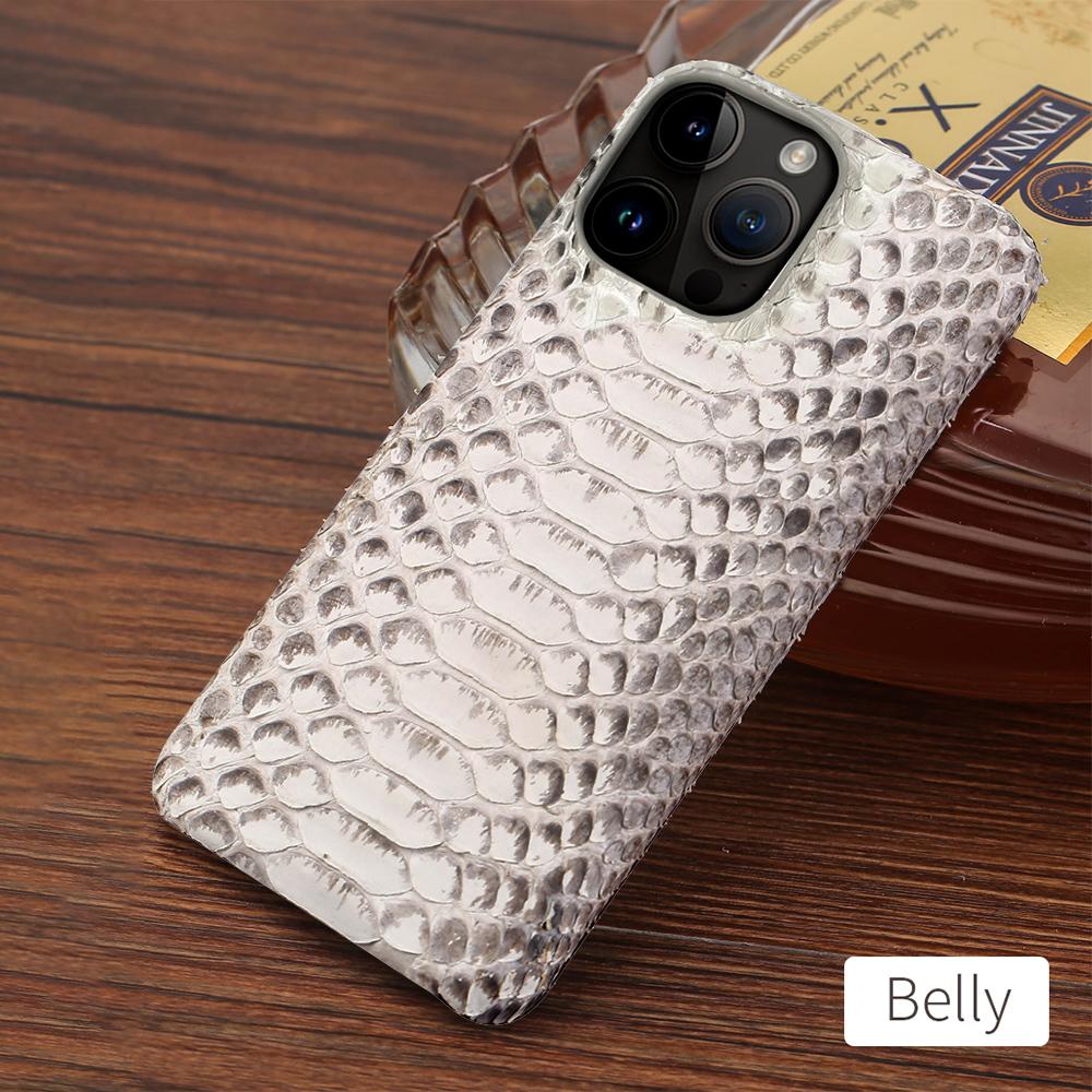 100% Genuine Python Leather Phone Case For iPhone 16 14 15 Pro Max Plus 15Pro 16Pro 16 ProMAX Luxury Shockproof Back Cover