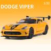 1/32 Dodge Viper ACR SRT Alloy Sports Car Model Diecasts Metal Toy Vehicles Car Model Simulation Sound Light Children Toy Gift