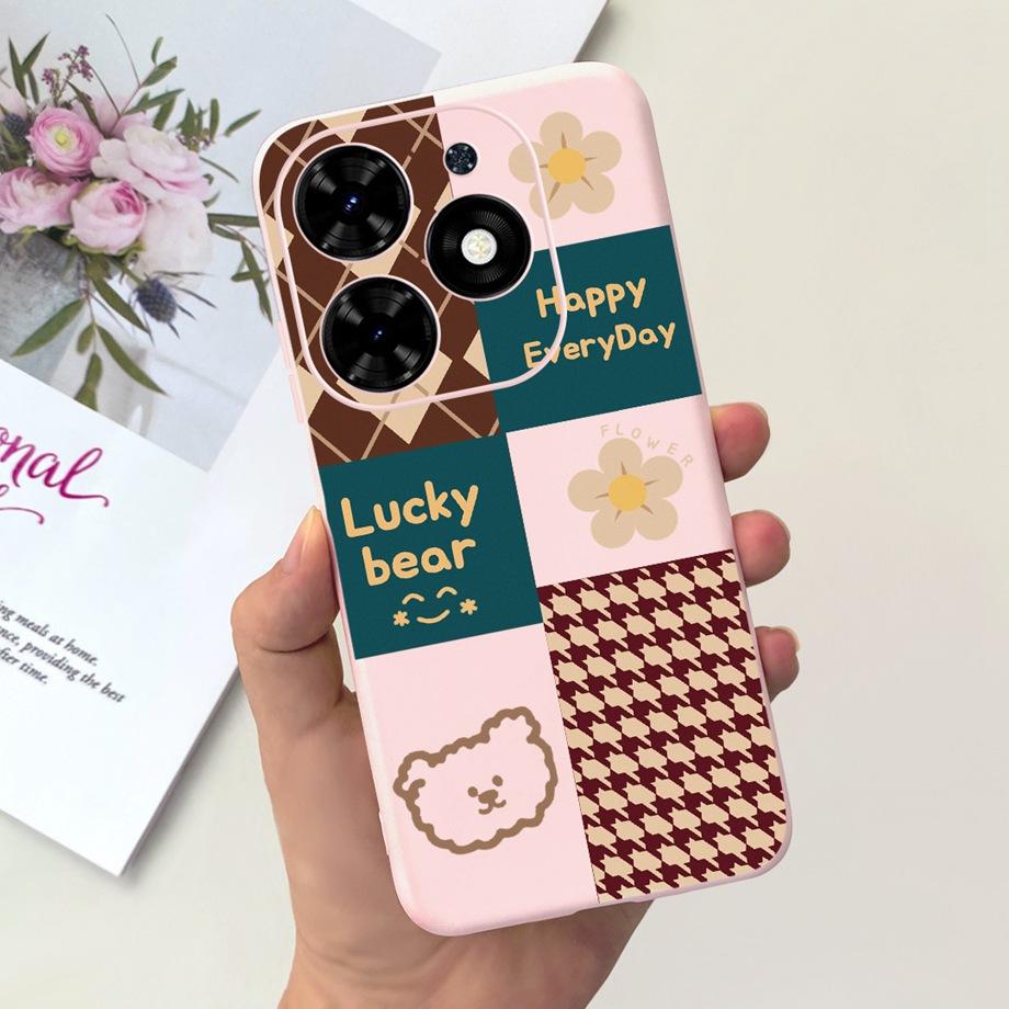 Для Tecno Spark GO 2024 Чехол Spark 20C Spark20 Pop 8 Para Чехол Силиконовый Мягкий ТПУ Бампер Мультяшный Крутой Милый Стиль Рисунок Capas