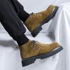 Туфли дерби, новые зимние туфли с одной педалью, низкие кожаные туфли, мужские туфли в стиле ретро на платформе, легкие повседневные туфли 43348-R