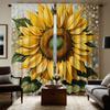 2 шт. HD солнце и подсолнух декоративная занавеска Желтая цифровая печать занавеска украшение дома стиль украшение гостиная спальня
