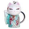 Kimmidoll Manekineko Keychain Lucky Good Japanese Style Figure, Cat, Luck, Prosperity, Kimono, (TAMA)