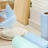 1 Roll Dish Cloth Single-use Lint Free Absorbent Non Woven Fabric Disposable Bowl Plate Washing Rag Kitchen Washcloth Daily Use