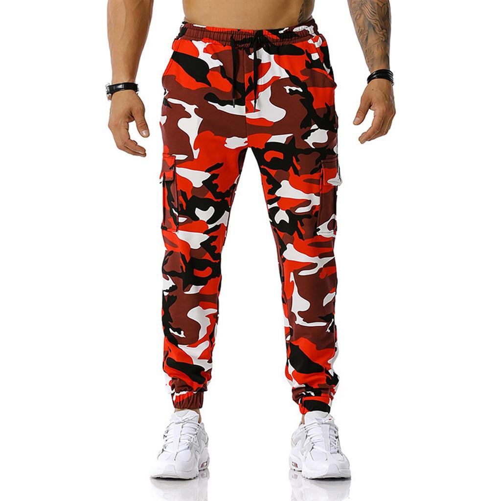 Men's Patchwork Camouflage Jogging Pants Outdoor Sports Pants Fitness Pants