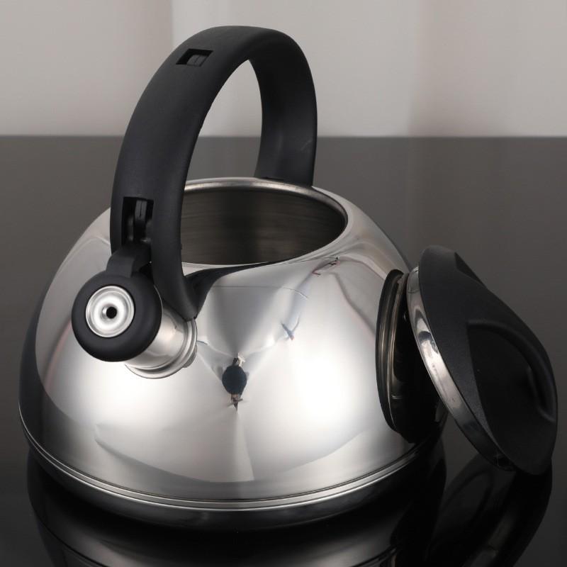 3L Stainless Steel Whistling Kettle Stove Induction Cooktop Modern Minimalist Design Food-Grade 201 Non-Electric