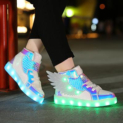 Светящиеся детские туфли Весна и лето Ghost Step Street Dance Girls Красочные Flash Boys Light Shoes Детская повседневная обувь