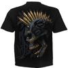 Spiral Direct Unisex Adult Black Gold Skull T-Shirt