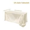 Свадебные принадлежности Сатиновая скатерть Белая Розовая Однотонная Накидка на стол Прямоугольная скатерть