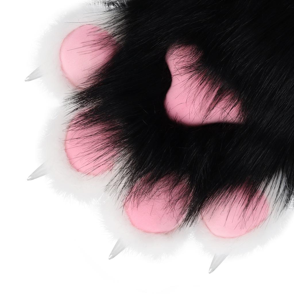 Plush furry fursuit claws fursuit performance cos comic show props glue beast claw gloves accessories