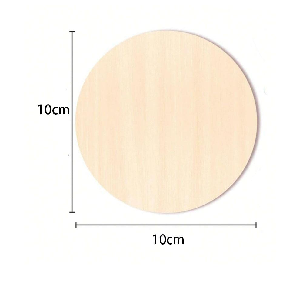 10-50Pcs Round Wood Pieces Wood Circles Blank Plaque for DIY Craft Pyrography Projects Games Scrapbooking Building Model