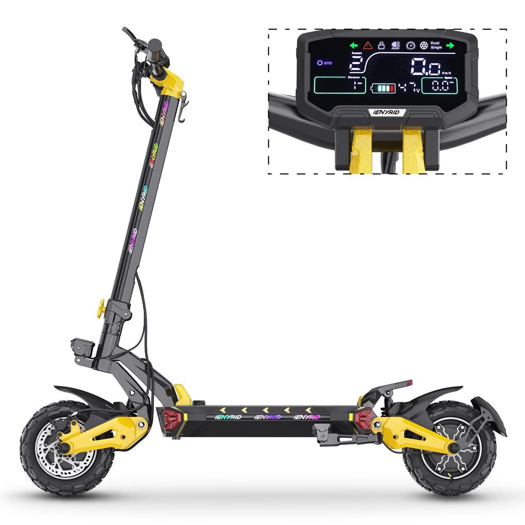 IENYRID IE-ES60 All-Terrain Electric Scooter 1200W*2 Dual Motor 48V23Ah Battery Outdoor EScooter 11 Inch Off-Road Tires Folding E-Scooter