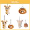 Roasted Rilakkuma Meatball Mantou Plush Toy Cartoon Keychain Pendant Backpack