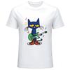 Pete The Cat Playing Guitar Music Notes Graphic Man's T-Shirt