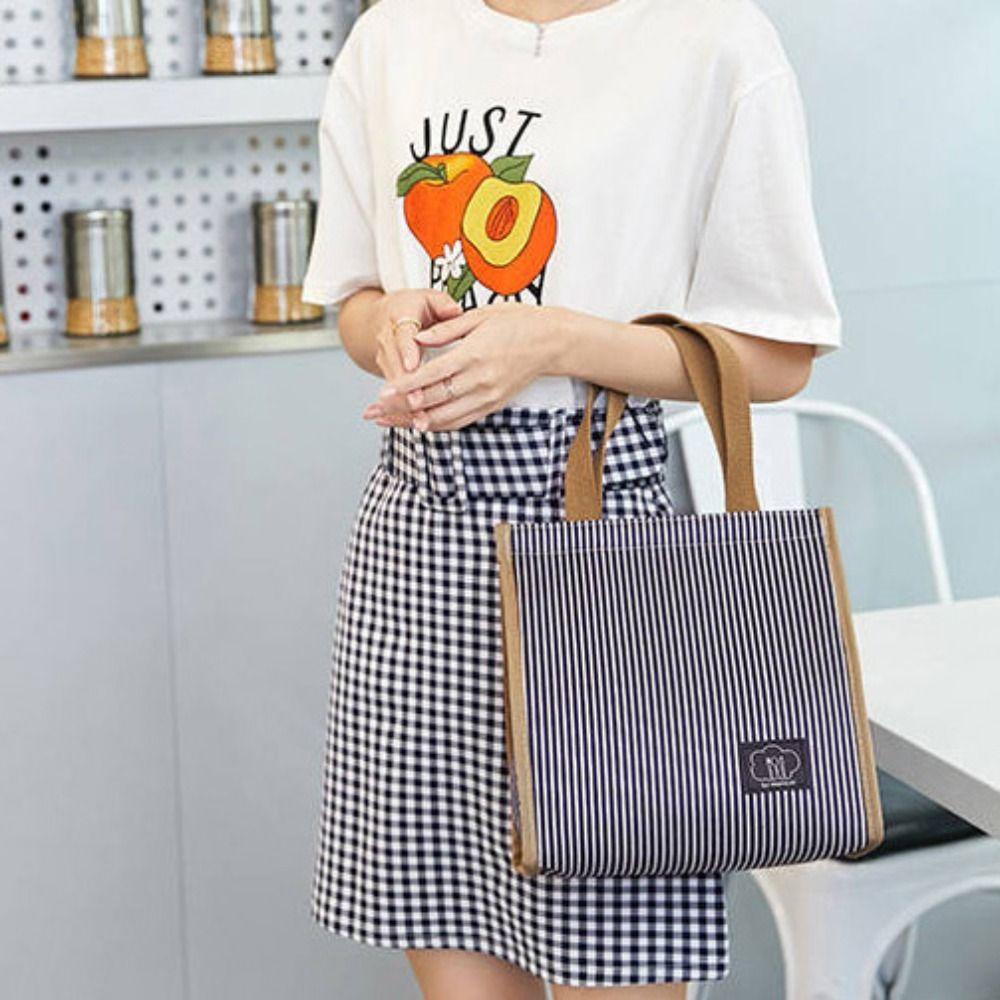 Large Capacity Insulated Thermal Lunch Bag Oxford Cloth Storage Handbag Outdoor