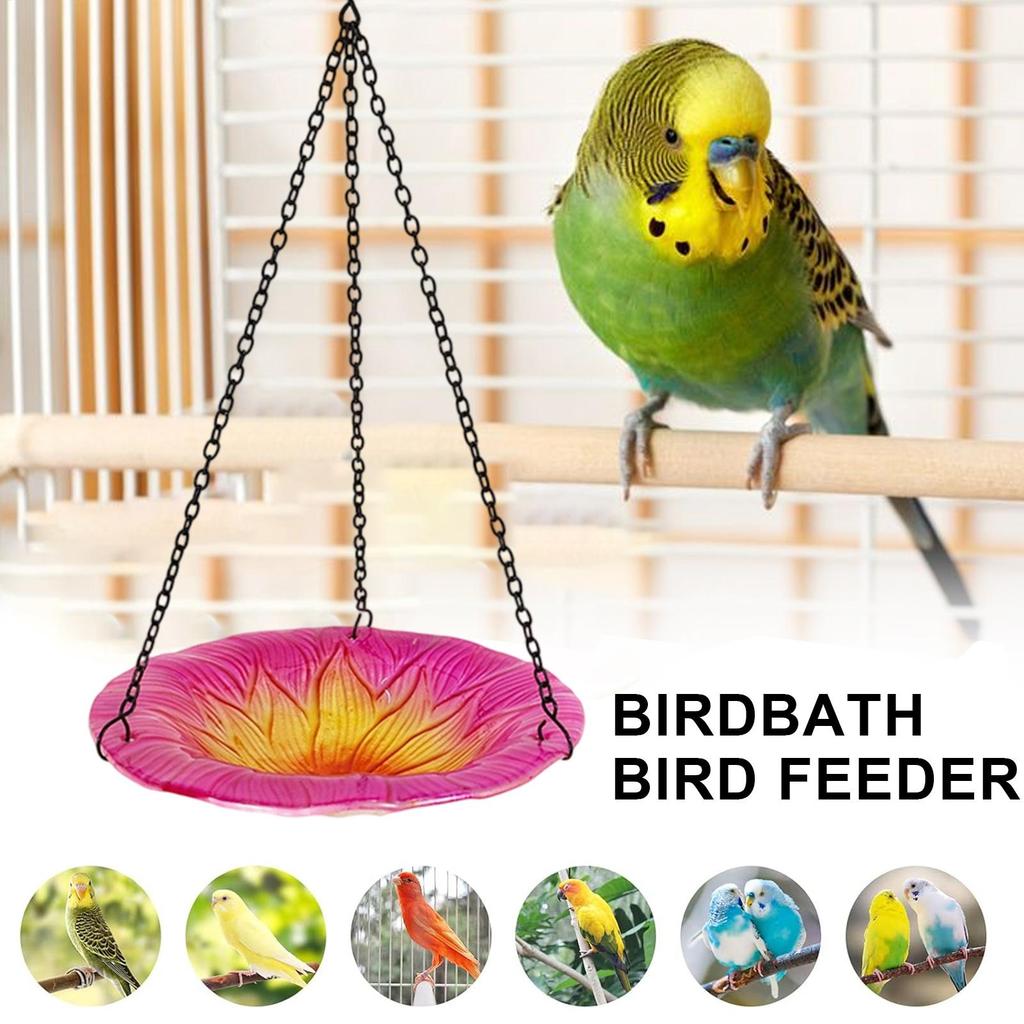 Bird Bath For Outside 8 Inches Flower Shape Basin Decorative Bird Baths For Lawn Backyard Patio Wildlife Outdoor Yard Balcony