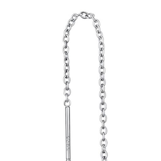 1 пара серег-капель длинные кисточки подвеска-капля искусственная серебряная цепочка серьги-продевки для вечеринки