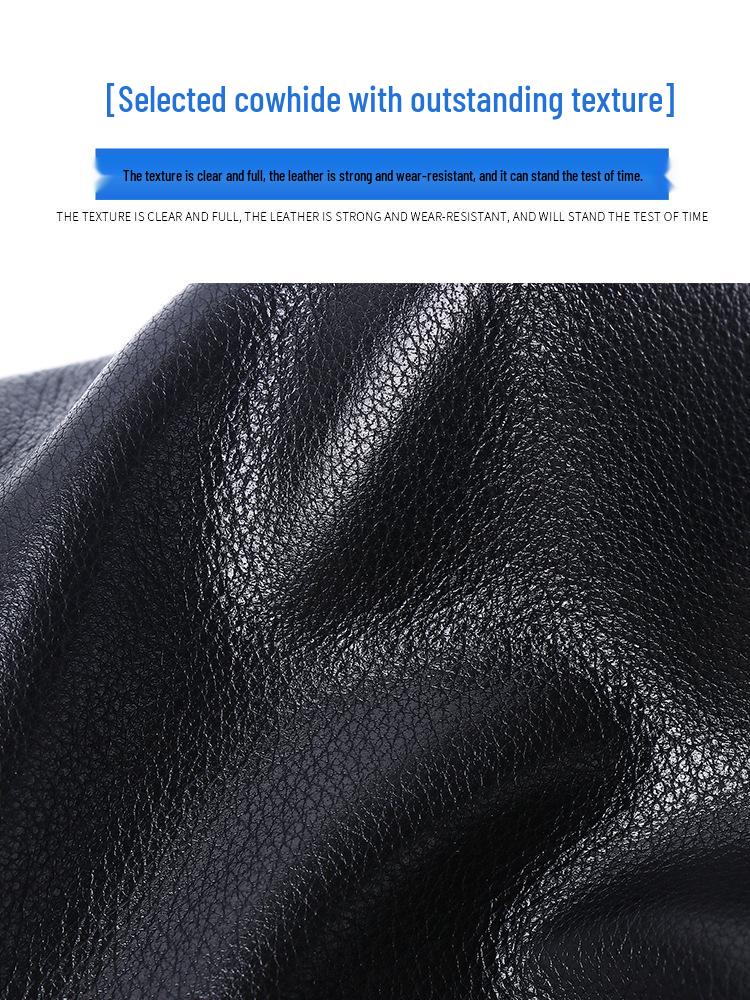 Men's Large Capacity Genuine Leather Crossbody Chest Bag for Outdoor Sports and Casual Outings
