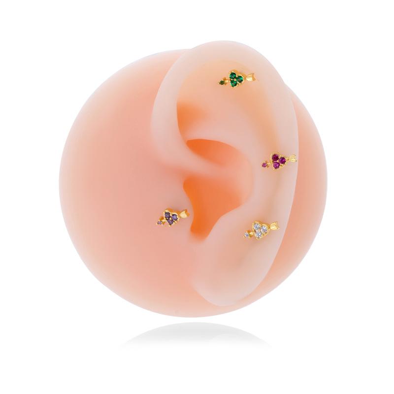 Хенсон Нержавеющая сталь Циркон Стрела Сердце Хрящ