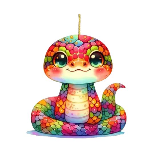 Christmas Car Pendant Cartoon Snake Shape Lightweight Hanging Accessory New Year Trees Doors Windows Decoration