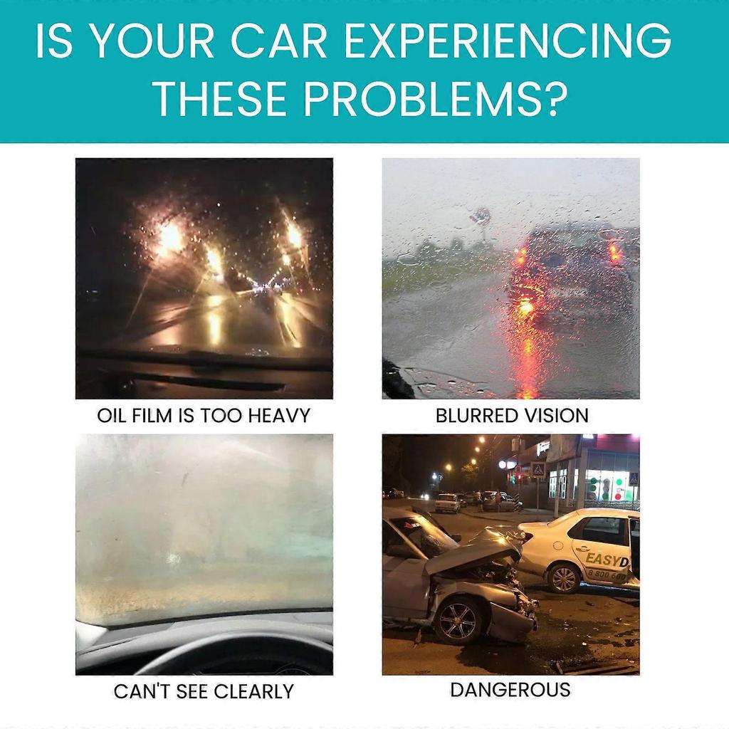 Glass Oil Film Removal Wipes for Car Windshield Anti-Fog, Anti-Oil, Anti-Rain Cleaning Wipes (Pack)