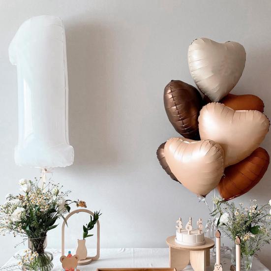 1 Набор Цифровые Шары Надувные Привлекательные Декоративные Высокоглянцевые Широкое Применение Оформление Сцены Праздничные 42 Дюйма Юбилейная Вечеринка