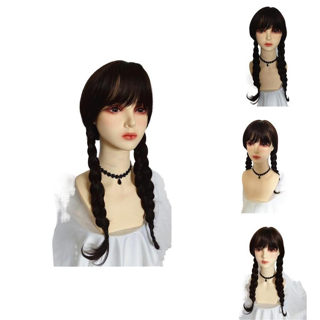 Halloween Wednesday Addams The Addams Family Hair Weaving Girl Wig