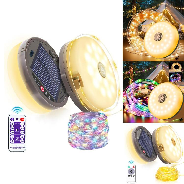 Светодиодная веревка для кемпинга с магнитными зажимами для палаток на открытом воздухе и декора атмосферы