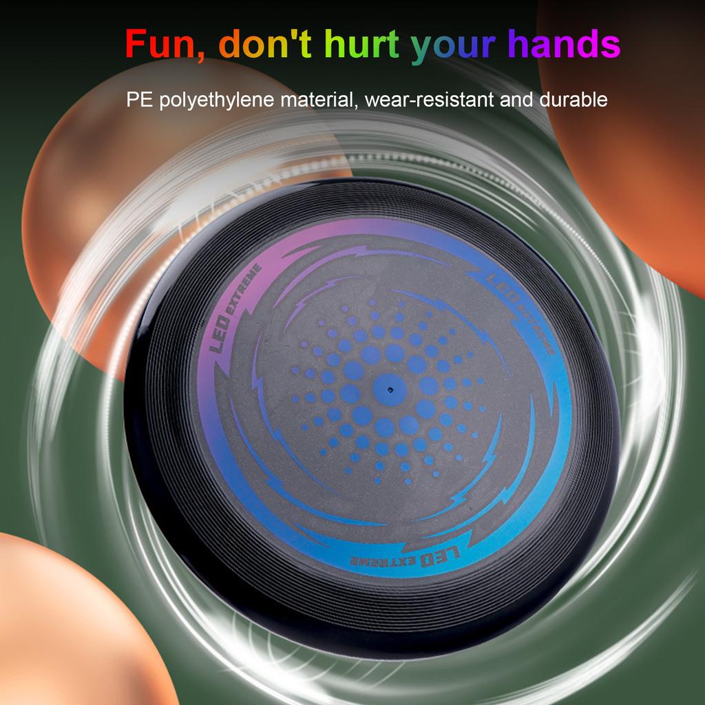 Youth Outdoor Sports Flying Disc LED Light-up Flying Disc Toy Luminous Flying Saucer with 42 LED