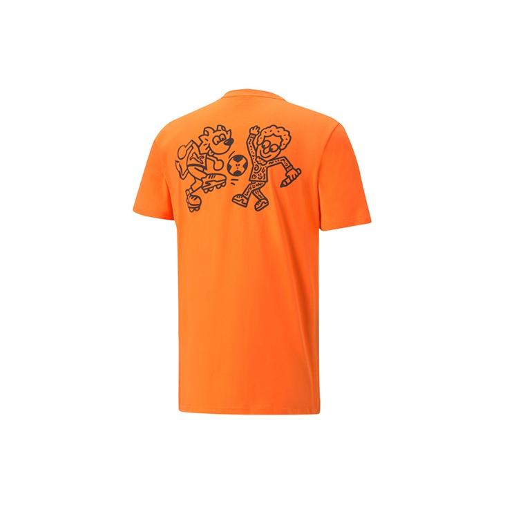 Puma Мужская футболка X Mr Doodle Свободного кроя с принтом Оранжево-огненный 59864997