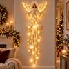 Рождественский Декор для Двери, Светящаяся LED Вертепная Сцена, 3D Золотой Теплый Свет Рождественский Ясли Иисуса Украшение