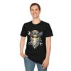 Garage Mechanic Skull Goggles Mask Emblem Dark Fantasy Unisex Softstyle T-Shirt