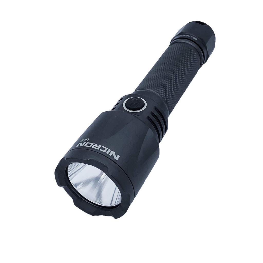 NICRON B60 High-Brightness Handheld Light, Up To 1000 Lumens, with SOS Flashlight Function, USB Rechargeable
