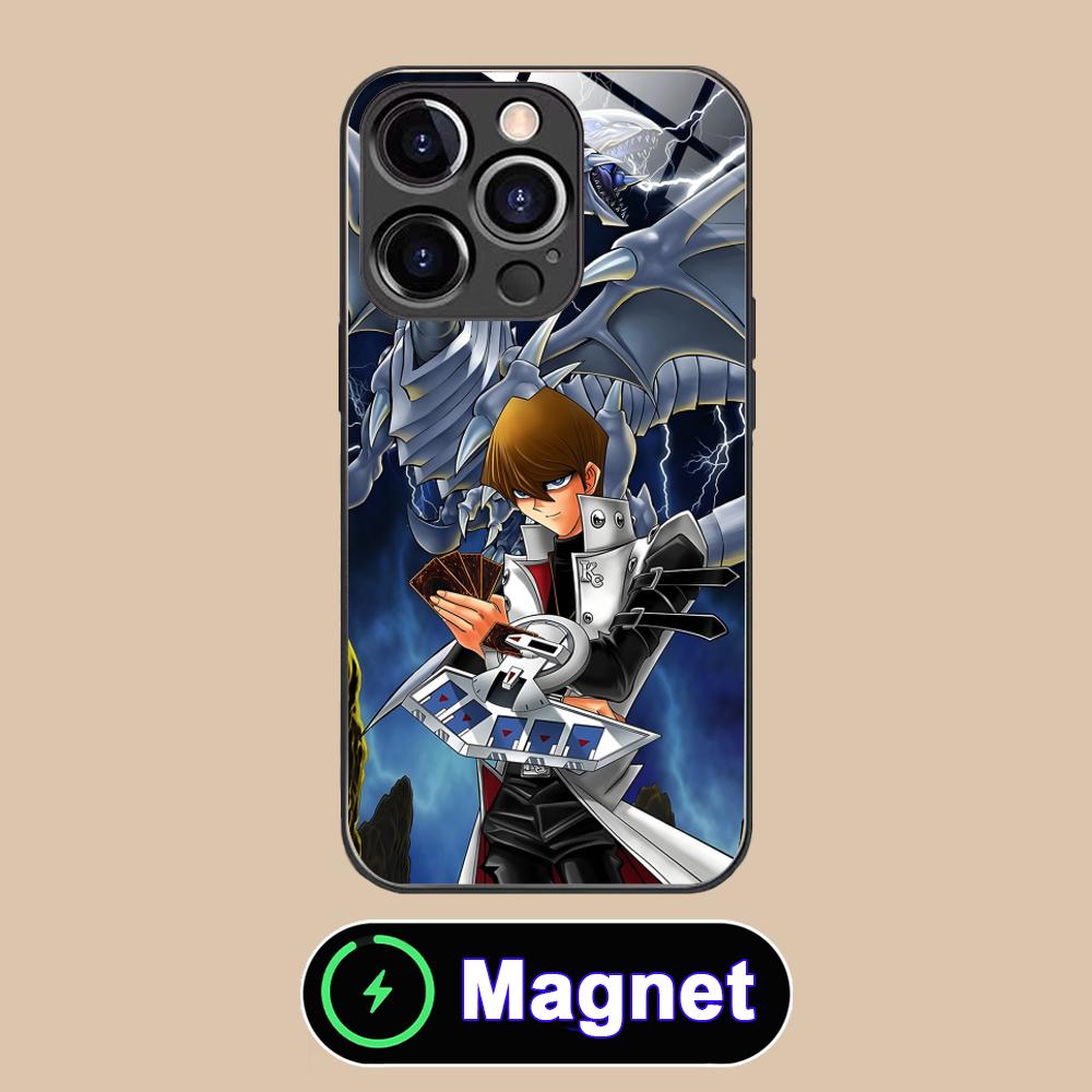 Yugioh Seto Kaiba Phone Case for iPhone 17 16 15 14 13 12 11 Air Pro Max Plus Mini Glass MagSafe Cover