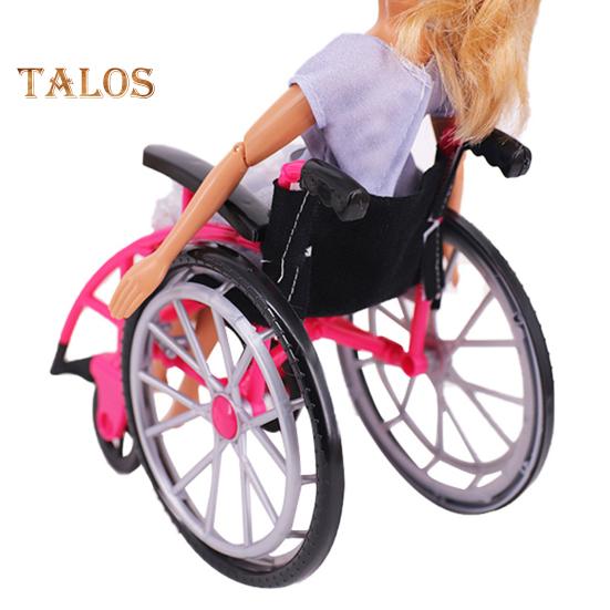 Мини-игрушка в виде инвалидной коляски для кукольного домика Миниатюрная модель с костылями Украшение дома DIY Поделки Песочный столик Аксессуары Игрушки для инвалидной коляски Мини-костыли