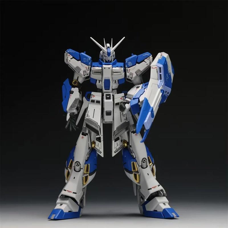 RG 1/144 Hi-Nu Позолоченный и Посеребренный Gunpla Сборная Модель Мобильный Костюм Фигурка Действия С 3 Дополнительными Масками Аниме Меха Игрушка Подарки