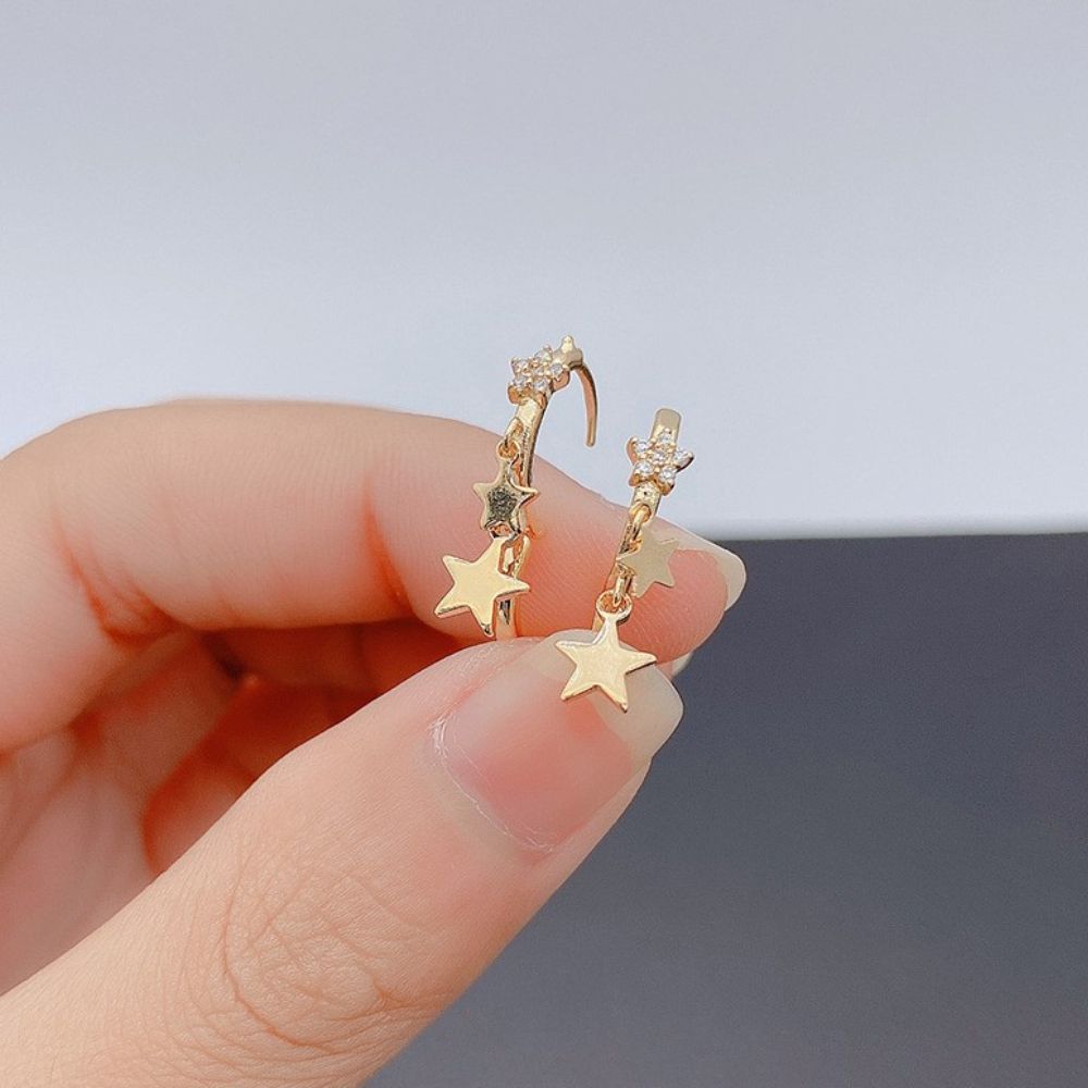 Women Jewelry Hoop Earrings Korean Style Earring Star Drop Earrings Pendant Earring Women Earring
