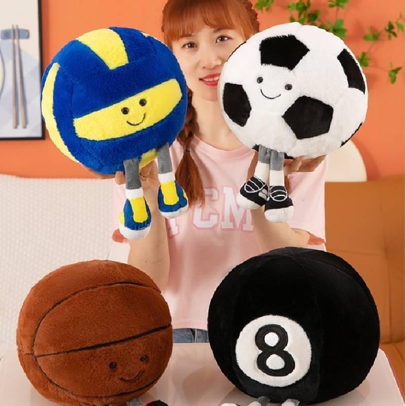 Toys Basketball Plush Cartoon Spherical Shape Motion Fill Doll Pillow Accompany