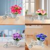Simulation Flower Decorations Rattan Flower Basket Tricycle Bicycle Model Home Garden Wedding Party Decoration Romantic And Cute